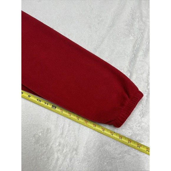 Vintage Ohio State Buckeyes Embroidered Red 1/4 Zip Fleece Pullover Size Large - Picture 9 of 10